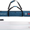 Bosch blaue FSN-Tasche + 2x FSN 1600-Führungsschiene + FSN-Blatt-Kupplungsstück – 0615990EE8