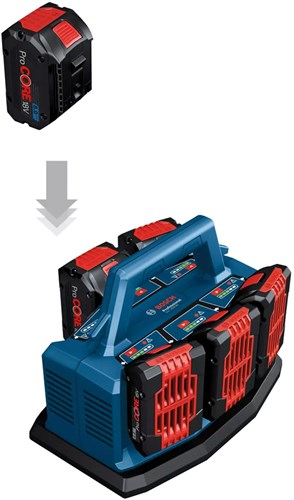 Bosch Blue Galle 18v6-80 Ladegerät | für 6 Batterien | 8a | 1600a01h9l | - 1600a01h9l