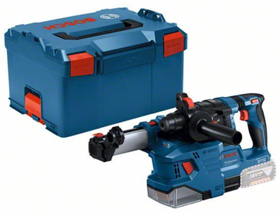 Bosch Blue GBH 18V-22 Akku-Bohrhammer + Staubabsaugung GDE 18V-12 | ohne Akkus und Ladegerät | in L-Boxx - 0611924004