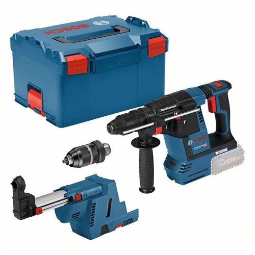 Bosch Blue GBH 18V-26 F Akku-Bohrhammer mit Staubabsaugung GDE 18V-16 | sds plus | ohne Batterien und Ladegerät - 061191000k