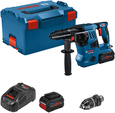 Bosch blau gbh 18v-28 cf | Akku-Bohrhammer 18 V SDS-Plus 3,3 J in L-Boxx 238 (2 x 8,0 Ah Procore-Akku + Ladegerät) – 0611921002