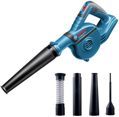 Bosch Blue GBL 18V-120 Akku-Gebläse ohne Akkus und Ladegerät, 4 Aufsätze – 06019f5100