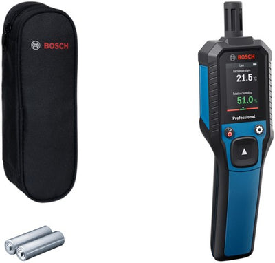 Bosch Blue GDH 1-17 Thermo-Hygrometer | 2x Batterie 1,5V LR6 (AA) + Aufbewahrungskoffer - 0601078400