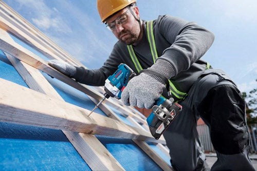 Bosch blauer GDR 18V-215 Akku-Schlagschrauber | inklusive 2x GBA 18v 4,0 Ah Ladegerät gal 18v-40 – 06019n2002