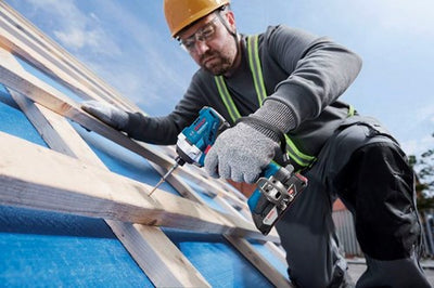 Bosch blauer GDR 18V-215 Akku-Schlagschrauber | inklusive 2x GBA 18v 4,0 Ah Ladegerät gal 18v-40 – 06019n2002