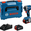 Bosch blauer GDR 18V-215 Akku-Schlagschrauber | inklusive 2x GBA 18v 4,0 Ah Ladegerät gal 18v-40 – 06019n2002
