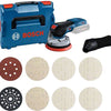 Bosch Blue Gex 18V-125 Professional | Akku-Exzenterschleifer | 18 V ohne Batterien, Ladegerät + M480-Starterset | in L-Boxx - 0615a5004h