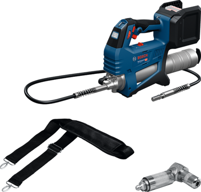 Bosch Blue GFP 18V-10 Akku-Fettpresse | Solo | inkl. 90 Kupplung und Schultergurt | ohne Akku und Ladegerät - 06019n6000