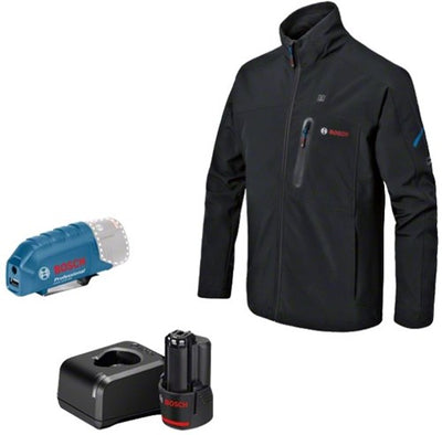 Bosch blau ghj 12 + 18v xa | beheizte Jacke 3xl | 1 x 2,0 Ah Akku + Ladegerät 06188000g2