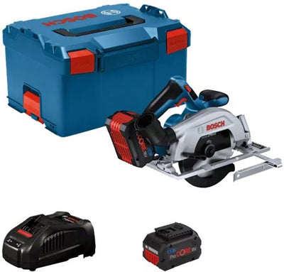 Bosch Blue GKS 18V-57-2 Akku-Kreissäge | 165mm | 2 x 5,5 Ah Akku + Schnellladegerät | in L-Boxx 06016c1202