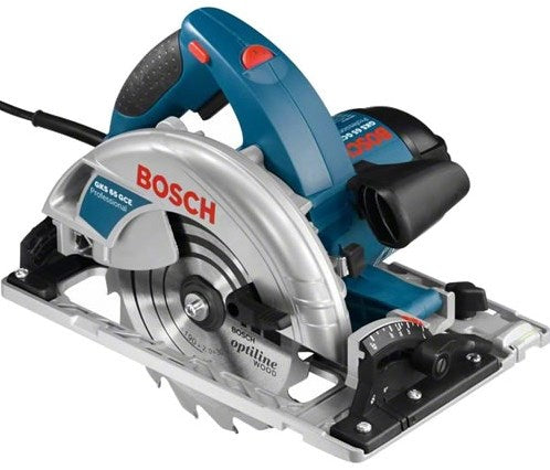 Bosch Professional GKS 65 GCE Kreissäge - Absaugadapter, HM-Sägeblatt 190 mm ø, Innensechskantschlüssel SW 5