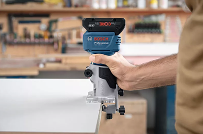 Bosch Blue GLF 18V-8 Profi Akku-Kantenfräser | 18v | ohne Akku und Ladegerät | im Karton - 06016c6000