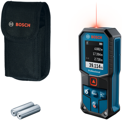 Bosch Blue GLM 40-31 Laser-Entfernungsmesser | 2 Batterien 1,5 V LR6 (AA) + Aufbewahrungskoffer – 0601075000
