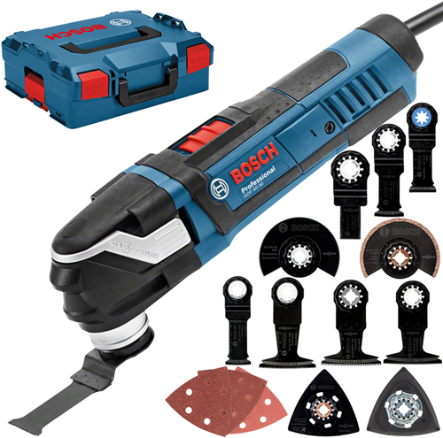 Bosch Blue Gop 40-30 Multifunktionswerkzeug 400 W in L-Boxx + Zubehör – 0601231001