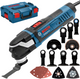 Bosch Blue Gop 40-30 Multifunktionswerkzeug 400 W in L-Boxx + Zubehör – 0601231001
