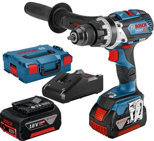 Bosch Blue GSB 18V-110 C Professional | Akku-Schlagbohrschrauber | 2x 18V 5,0Ah Li-Ion in L-Boxx - 06019g030d