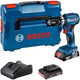 Bosch blauer Akku-Schraub- und Schlagbohrschrauber GSB 18V-45 | 2 x 2,0 Ah Akku + Ladegerät | in L-Boxx - 06019k3303