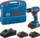 Bosch blauer Akku-Schraub- und Schlagbohrschrauber GSB 18V-45 | 3 x 4,0 Ah Procore-Akku | im L-Gehäuse - 0615a5002u