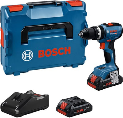 Bosch Blue GSB 18V-65 Akku-Schlagbohrschrauber | inklusive 2x Procore18V 4.0 Ah Gal 18V-40 Ladegerät – 06019N3306