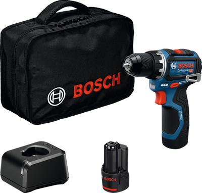 Bosch Blue GSR 12V-32 Akku-Bohrschrauber | 2x GBA 12v 2,0 Ah und Ladegerät gal 12v-20 - 06019n7003
