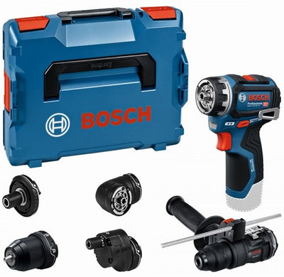Bosch Blue GSR 12 V-32 FC Profi-Akku-Bohrschrauber – Flexiclick | ohne Akkus und Ladegerät | mit Anhängen - 06019n7102
