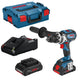 Bosch Blue GSR 18 V-110 C – 18 V Li-Ionen-Akku-Bohr-/Schraubendreher-Set (2 x 4,0 Ah Akku) in L-Box – 06019 G010 A