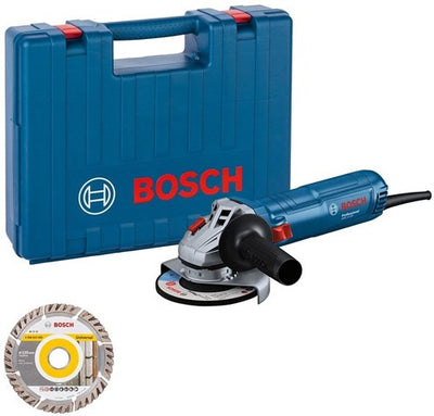 Bosch Blue GWS 12-125 Winkelschleifer | inkl. Gehäuse und Diamantscheibe - 06013a6102