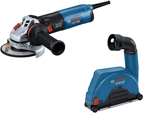 Bosch Blue GWS 14-125 Winkelschleifer 125 mm 1400 W + GDE 115 125 FC-T Dunstabzugshaube – 0615a5004r