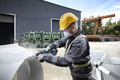Bosch Blue GWS 18V-11 S Akku-Winkelschleifer | ohne Batterien und Ladegerät in L-Boxx – 06019n4001