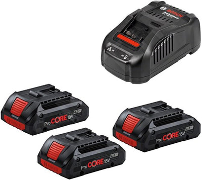 Bosch Blue Procore18V 4.0Ah Starterset (3x PC 18V 4.0Ah + Gal 1880) – 0615990n2g