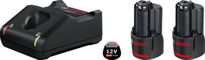 Bosch Blue Starter Set Premium – 2 x GBA 12 V 6,0 Ah + Gal 12 V-40 Professional – 1600A01B20