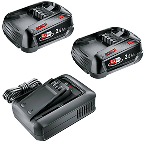 Bosch grün 1600a031t5 18 V Li-Ionen-Akku-Starterset (2 x 2,5 Ah) + Ladegerät bereits 18 V-44