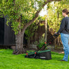 Bosch grüner Akku-Rasenmäher Rotak 18V-32 | inkl. 1 x 18-V-Li-Ionen-Akku (4,0 Ah) + AL18V-44-Ladegerät + Mulchstecker – 06008b9p00