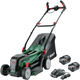 Bosch grüner Akku-Rasenmäher universalrotak | 2x18v-37-550 | 2 x 18 V Li-Ion 4,0 Ah Akkus + AL 1830 CV Ladegerät – 06008b9e00