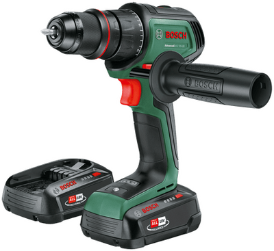 Bosch Green AdvancedDrill 18V-80 QuickSnap Akku-Bohrschrauber | 45 Min. Ladegerät (bereits 18 V-44) und 2x 18 V Li-Ionen-Akkus (2,5 Ah)) - 06039e2002