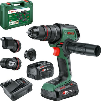 Imp Bosch Green Advancedact 18V-80 Quicksnap | Akku-Schlagbohrschrauber | 82nm | inkl. Zubehör | 2x 18 V Li-Ionen-Akkus (2,5 Ah 4,0 Ah) + Ladegerät | im Fall - 06039e2104