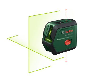 Bosch Green Advanced Level 2G Set Kreuzlinienlaser | Integrierter Li-Ionen-Akku + Aufbewahrungskoffer + Stativ 1,2 m – 0603663gz1