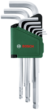 Bosch grüner Innensechskantschlüsselsatz | lange Version | 9-teilig - 1600a032v1