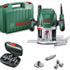 Bosch Green POF 1400 Ace Oberfräse | 1400w | + 6-teiliges Fräserset - 060326c801