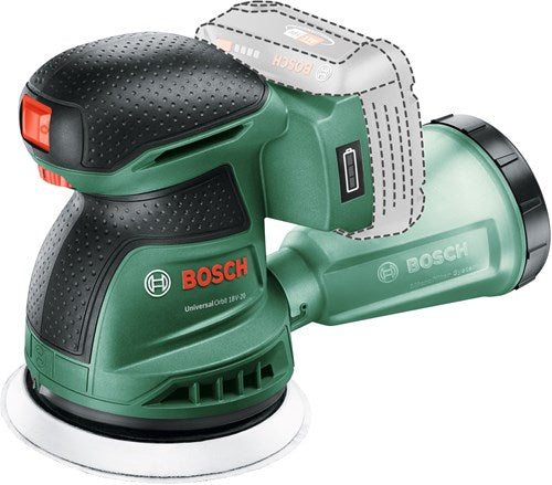 Bosch grüner Universalorbit 18V-20 Akku-Exzenterschleifer | ohne Batterien und Ladegerät – 06033e4100