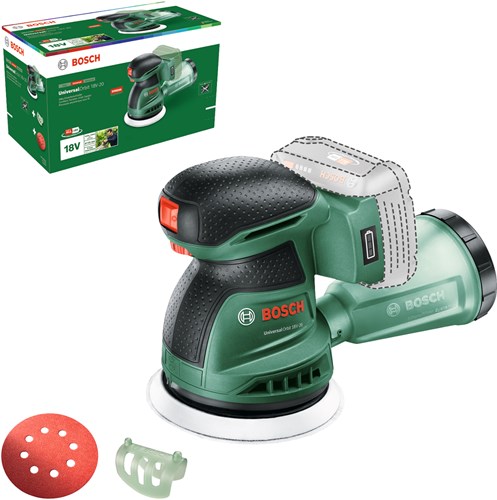 Bosch grüner Universalorbit 18V-20 Akku-Exzenterschleifer | ohne Batterien und Ladegerät – 06033e4100