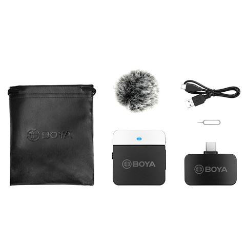 Boya 2,4 GHz Krawattenklammermikrofon Kabellos BY-M1LV-U für USB-C