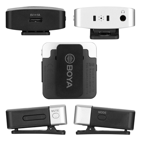 Boya 2,4 GHz Krawattenklammermikrofon Kabellos BY-M1LV-U für USB-C