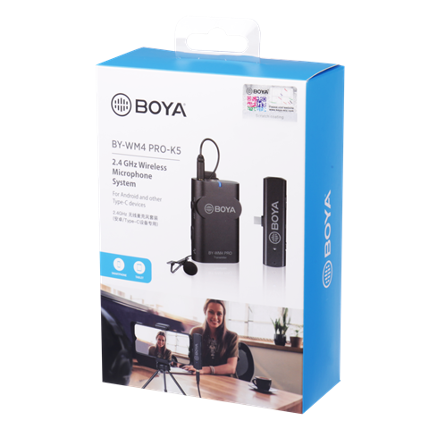 Boya 2,4 GHz Lavalier-Mikrofon kabellos BY-WM4 Pro-K5 für Android