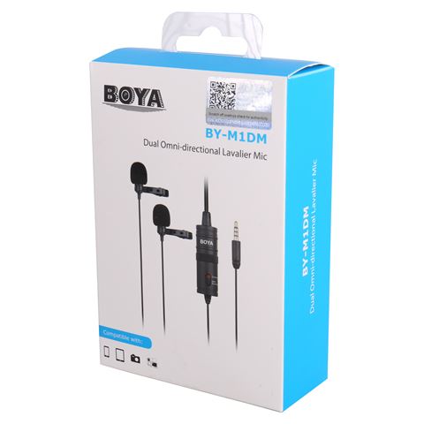 Boya Duo Lavalier-Mikrofon BY-M1DM für Smartphone, DSLR, Camcorder und PC