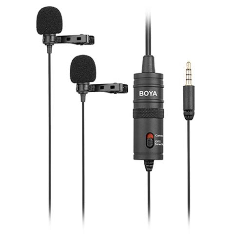 Boya Duo Lavalier-Mikrofon BY-M1DM für Smartphone, DSLR, Camcorder und PC