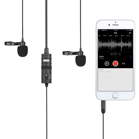 Boya Duo Lavalier-Mikrofon BY-M1DM für Smartphone, DSLR, Camcorder und PC