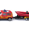 Siku Feuerwehrauto Land Rover Defender mit Rettungsboot