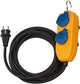Brennerstuhl Baustellenkabel IP54 mit Steckdosenblock 5m schwarz h07rn-f 3g1,5 - 1169200010