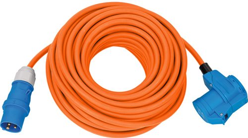 Brennerstuhl Cee-Verlängerungskabel IP44 für Camping Maritim 25 m orange h07rn-f 3g2,5 Cee-Stecker, Winkelkupplung 2 – 1167650525